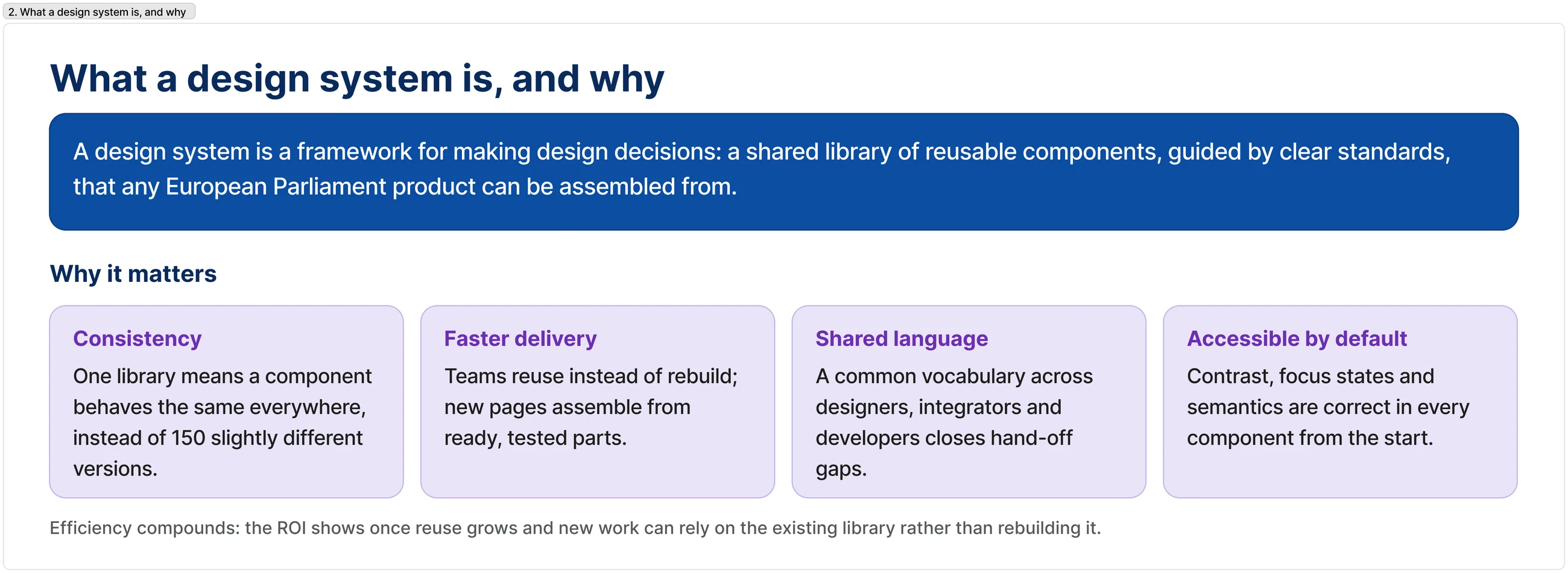 What a design system is, and why it matters