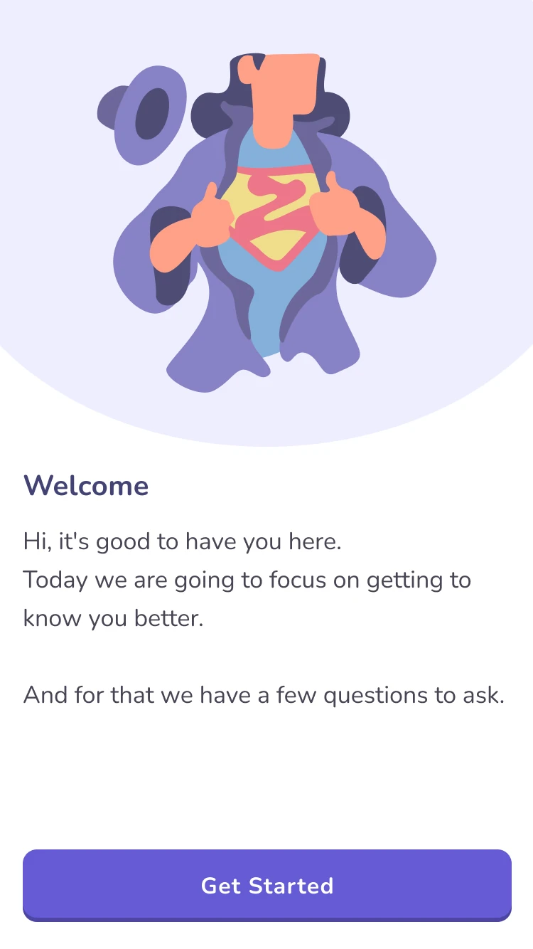 ZenDare welcome screen
